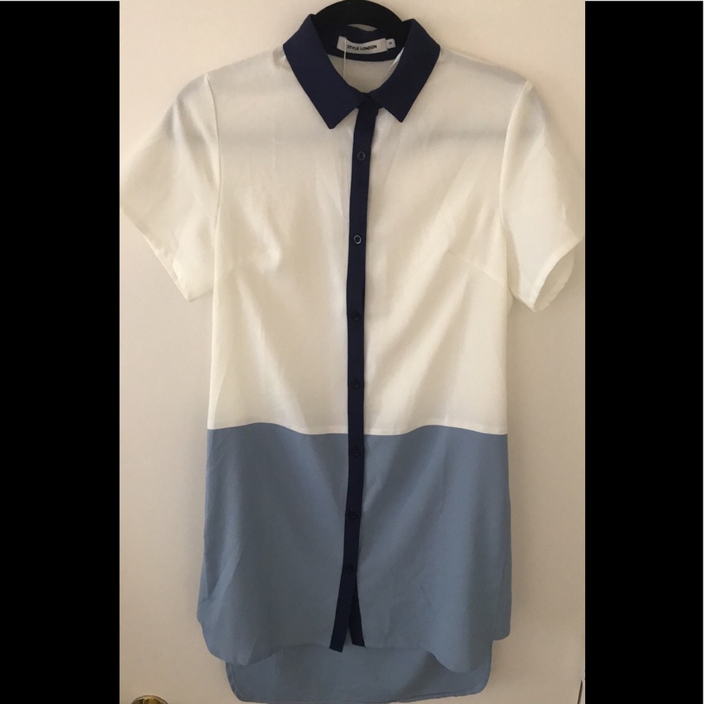 Color block shirt dress. Size S